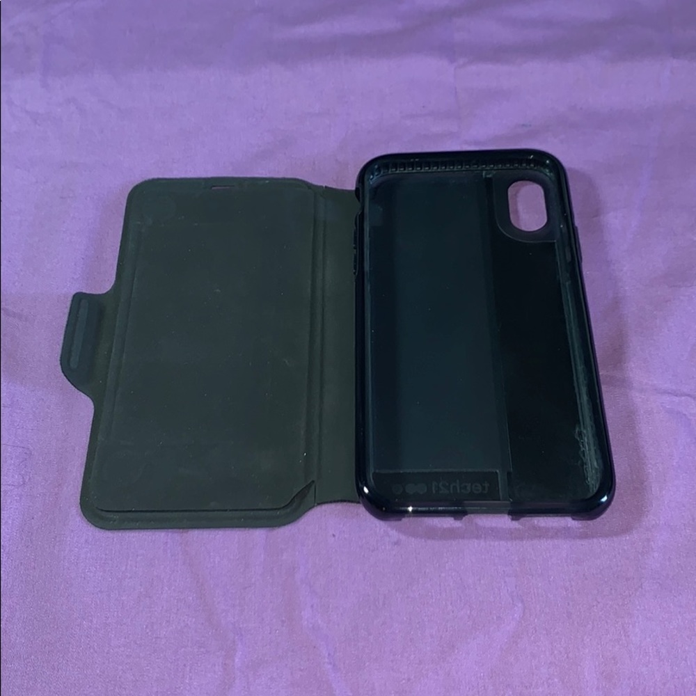 Tech21 wallet case black faux-leather IPhone X XS
